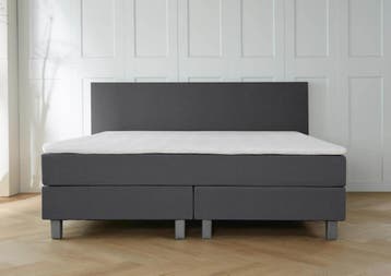 ACTIE! Boxspring Malaga 180 200 Antraciet, Verzenden, 180 cm, 200 cm, Nieuw
