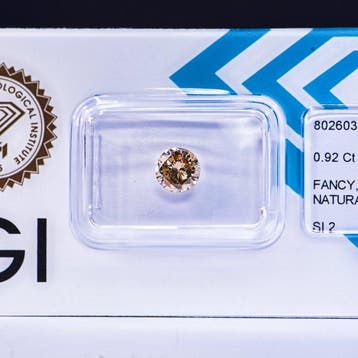 Zonder minimumprijs - 1 pcs Diamant (Natuurlijk gekleurd) -, Nieuw