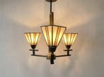 Lamp - Metaal, Glazuur, Glas - Tiffany-stijl lamp