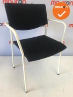Ahrend 460 - Nieuwe zwarte stoffering - Wit frame, Vergader- of Presentatieruimte, Ophalen of Verzenden, Gebruikt, Stoel