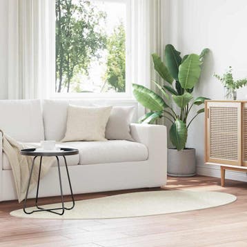 vidaXL Vloerkleden HUARTE Crème 100 x 200 cm Polyester, Verzenden, Nieuw, Crème