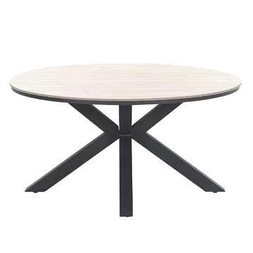 Garden Impressions Edison dining tafel 148cm rond light teak, Tuin en Terras, Nieuw