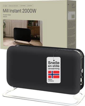 Mill SG2000LED Black - design convectiekachel - 2000 Watt -, Ophalen of Verzenden, Zo goed als nieuw