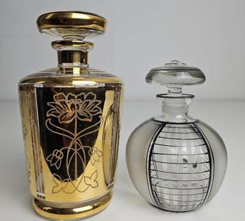 Parfumfles (2) - Glas - Parfumflacons Midden-Euro