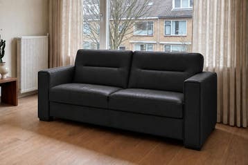 Bankstel Purmerend - 2 zits banken - Zwart, Nieuw, Stof
