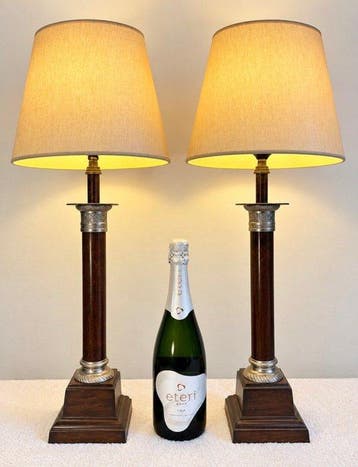 Lock-Light - Tafellamp (2) - Empire Styl - Staal, Chroom,