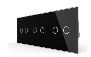Livolo 2+2+2 Touch Wisselschakelaar | Zwart |, Ophalen of Verzenden, Nieuw, Schakelaar