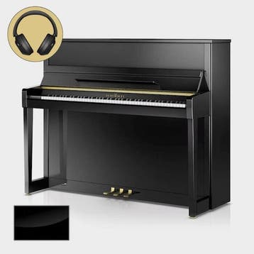 Schimmel Classic C121 EM TwinTone SP messing silent piano, Nieuw, Zwart, Piano