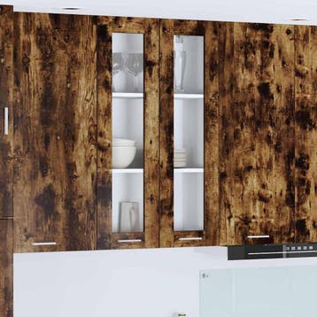 vidaXL Hangkast met opslag Gerookt eiken 60 x 31 x 100 cm, Verzenden, Nieuw, Bruin