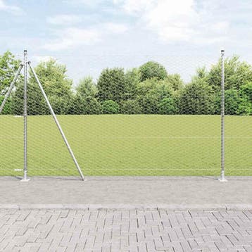 vidaXL zeshoekig gaashek met betonnen voetstuk 10 x 1,5 m, Verzenden, Nieuw, IJzer