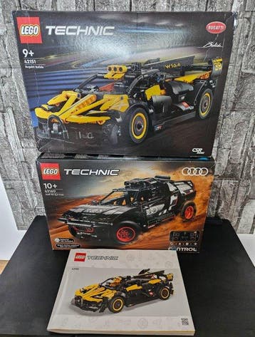 Lego Set - Technic - 42160 Audi RS Q e-tron, 42151 Bugatti, Nieuw