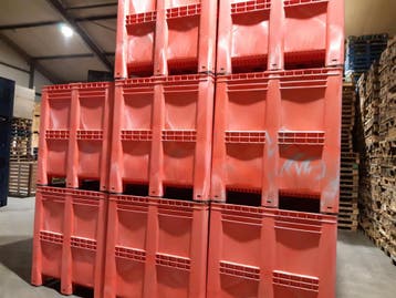 Palletbox XL 1400 liter kunststof waterdicht130x115x125 cm, Nieuw