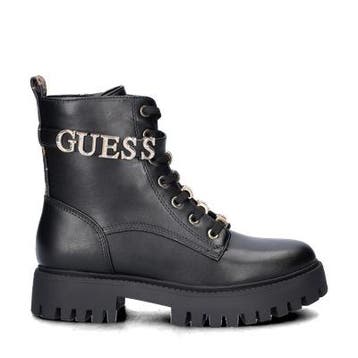 Guess Ficki veterboots voor dames in het Zwart, Guess, Verzenden, Zwart, Lage of Enkellaarzen