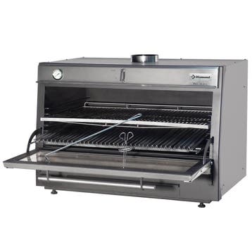 Houtskooloven-BBQ, GN 2/1 + GN1/1 (150 Kg/h)/Roestvrij staal, Verzenden, Nieuw in verpakking