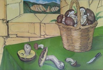 Emilio Contini (1930) - Cesto con funghi