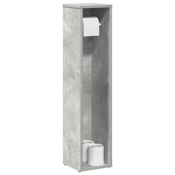 vidaXL Badkamerkast met rolhouder betongrijs 20,5x20x90 cm, Verzenden, Nieuw, (Half)hoge kast