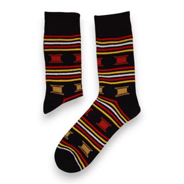 Afrikaanse sokken / Afro sokken / Kente sokken - Zwart Rood, Ophalen of Verzenden, Nieuw