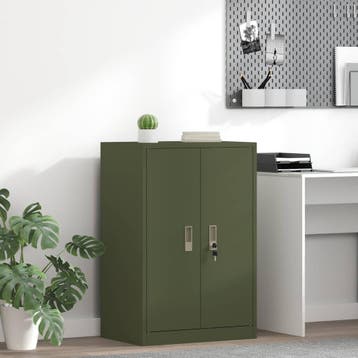 vidaXL Opbergkast Olijf Groen 60 x 40 x 90 cm Staal, Verzenden, Nieuw