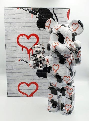 NO RESERVE Banksy X Brandalism X Medicom toy Be@rbrick -