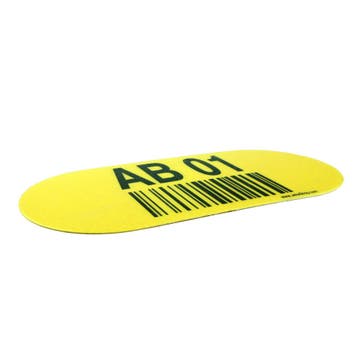 Dot Marking Ovaal – Bedrukt met tekst en/of barcode - Rood -, Verzenden