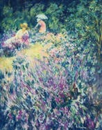 Rose Barbe (née en 1933) - Les bruyères, Antiek en Kunst, Kunst | Schilderijen | Klassiek