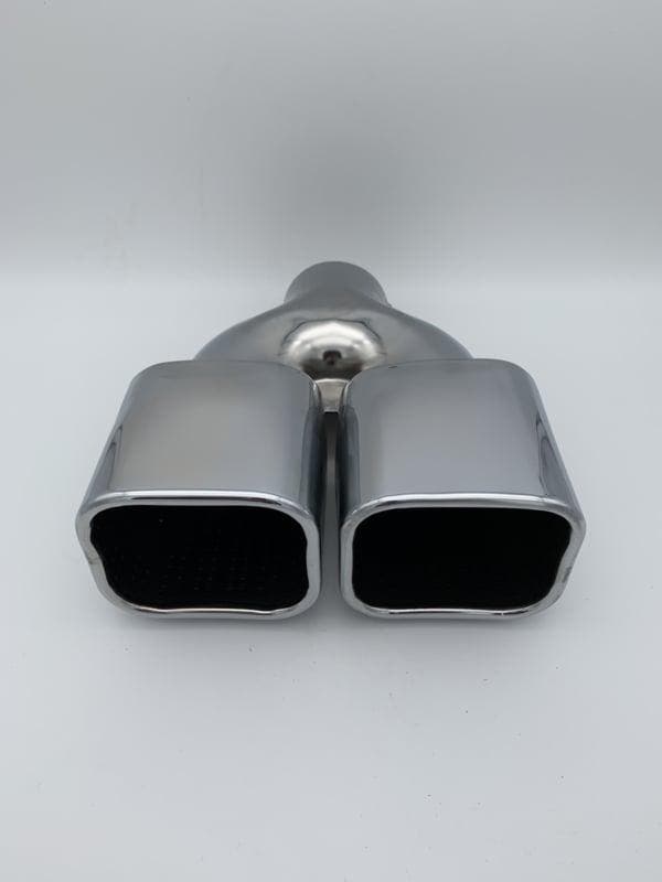 Uitlaat Sierstuk RVS Dubbel rechthoek – 2 x 100 X 86 mm, Auto-onderdelen, Overige Auto-onderdelen, Nieuw, Ophalen of Verzenden