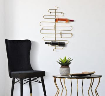 WAND FLESSENHOUDER ALID CM 53X13X72, Huis en Inrichting, Woonaccessoires | Wijnrekken, Ophalen of Verzenden, Nieuw