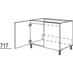 Nobilia Spoelkast 100cm x 79,2 cm Riva Noten Art. SPUD100-X, Ophalen, Bruin, Nieuw, 50 tot 100 cm