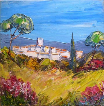 R. Vincent (1954) - Le village du Revest en Provence oeuvre