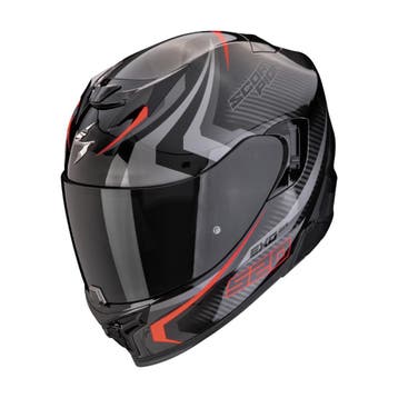 Scorpion EXO-520 EVO AIR TERRA - Zwart/Zilver/Rood, Motoren, Kleding | Motorhelmen, Verzenden, Nieuw met kaartje, L, Integraalhelm