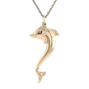 Gouden vintage dolfijn hanger 14 kt, Ophalen of Verzenden, Nieuw