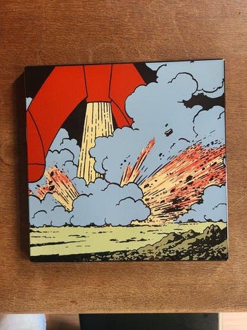 Tintin - 1 Geëmailleerde plaat - We hebben de maan betreden, Nieuw