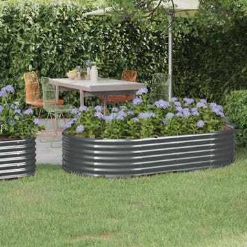 vidaXL Plantenbak 175x100x36 cm gegalvaniseerd staal, 100 cm of meer, Verzenden, Nieuw, Metaal
