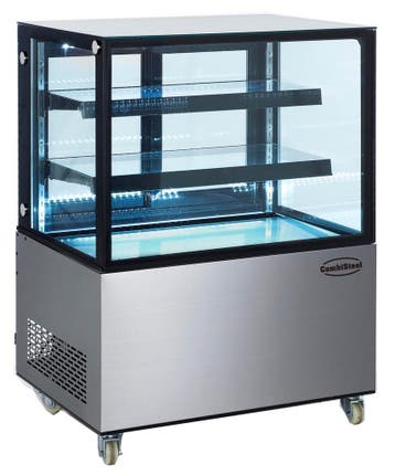 Combisteel Koelvitrine | 270L | Zwart/grijs | +2°c/+8°c | 3, Ophalen of Verzenden, Nieuw