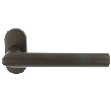 Deurklink BASICS LBII-19B32G op ovaal rozet brons, Verzenden, Nieuw