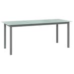 vidaXL Tuintafel 190x90x74 cm aluminium en glas lichtgrijs, Tuin en Terras, Tuintafels, Verzenden, Nieuw, Aluminium