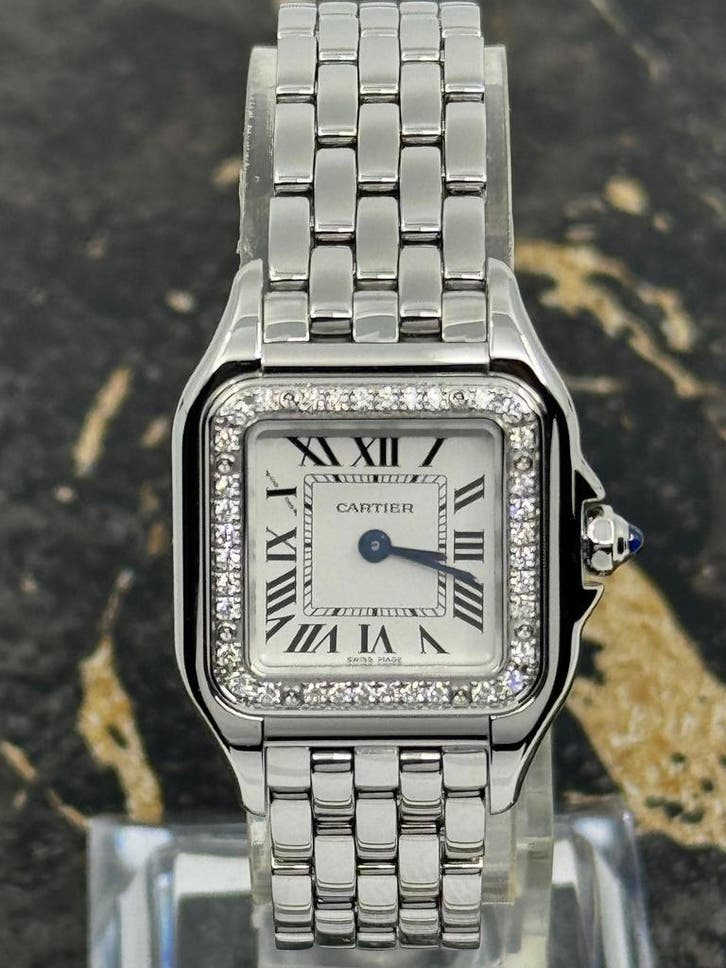 Cartier Panthère Small - Steel - Diamonds - W4PN0016, Sieraden, Tassen en Uiterlijk, Horloges | Dames, Polshorloge, Nieuw