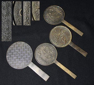 Spiegel (4) - Brons - Antieke spiegels – set van 4