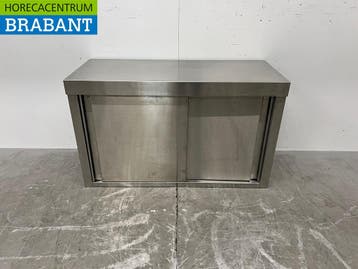 RVS Wandkast Kast 2 Schuifdeuren 100 cm Horeca, Ophalen of Verzenden, Gebruikt