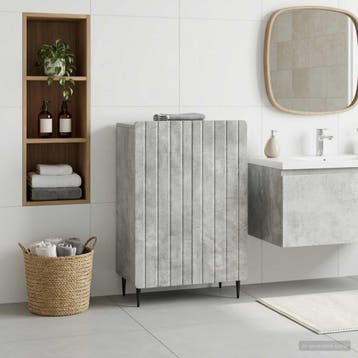 vidaXL Badkamer Opbergkast ZWOLLE Betongrijs 59,5 x 31 x, Verzenden, Nieuw