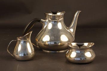 Theeservies (3) - Verzilverd - Deens Design 3-delig Verz