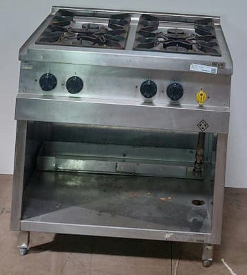 Occasion MKN 4-pits Gas kooktafel - staand model, Ophalen, Gebruikt, Overige typen