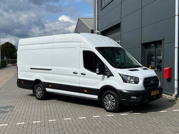 Ford E-Transit 390 L4H3 184 pk Direct leverbaar, Auto's, Automaat, Gebruikt, Met garantie (alle), Wit