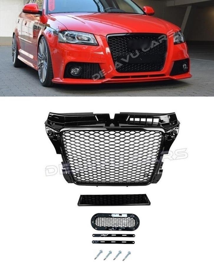RS3 Look Front Grill voor Audi A3 8P / S line / S3 / RS3, Auto diversen, Tuning en Styling, Ophalen of Verzenden