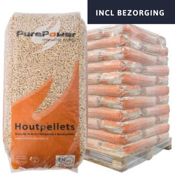 PURE POWER - HOUTPELLETS - ENplus A1 - 66 zakken - 990 KG, Tuin en Terras, Ophalen of Verzenden