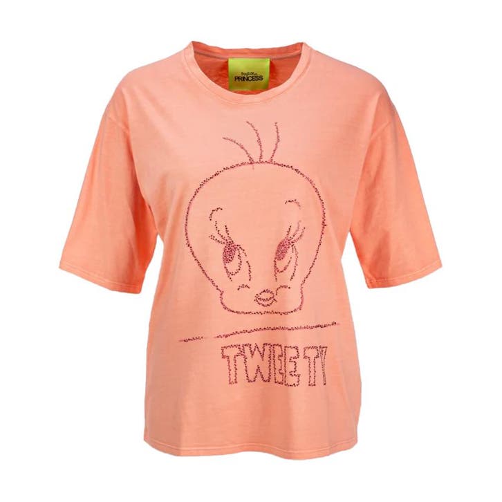Frogbox • Tweety t-shirt in melon • 36, Kleding | Dames, Tops, Oranje, Nieuw, Maat 36 (S), Verzenden