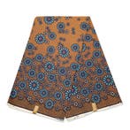 Afrikaanse stof - Flowers - 100% katoen, Hobby en Vrije tijd, Stoffen en Lappen, Ophalen of Verzenden, Nieuw