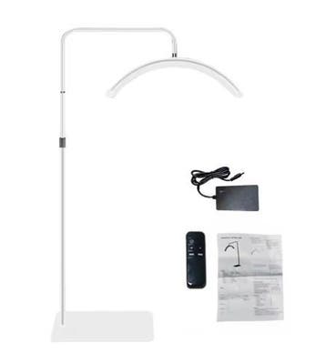 Halvemaan LED Vloerlamp – Dimbaar met Statief en Houder, Verzenden, Nieuw