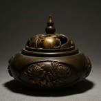 Wierookbrander - Brons - Bloemen, kalebas