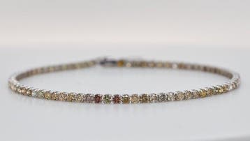 Zonder minimumprijs - Armband - 14 karaat Witgoud - 1.60ct., Nieuw